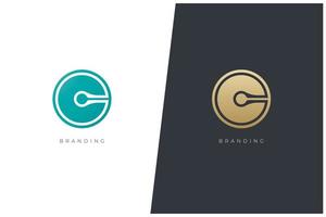 C Letter Logo Vector Concept Icon Trademark. Universal C Logotype Brand