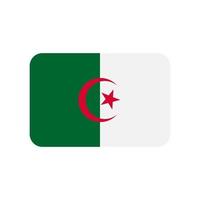 Algeria vector flag with rounded corners isolated on white background