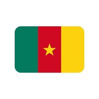 Cameroon vector flag with rounded corners isolated on white background