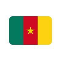 Cameroon vector flag with rounded corners isolated on white background