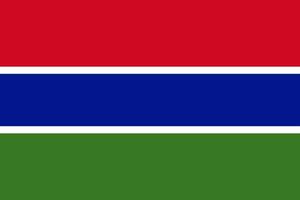 Gambia vector flag. Aftrican country national symbol