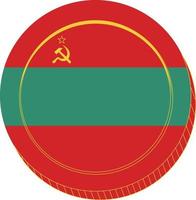 vector de bandera de transnistria dibujado a mano, vector de rublo de transnistria