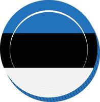 Estonia Flag vector hand drawn,EUR vector hand drawn