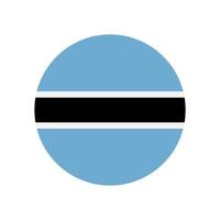 Botswana vector flag with rounded corners isolated on white background