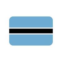 Botswana vector flag with rounded corners isolated on white background