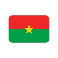 Burkina Faso vector flag with rounded corners isolated on white background