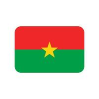 Burkina Faso vector bandera con esquinas redondeadas aislado sobre fondo blanco.