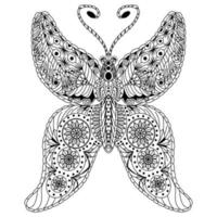 Butterfly line art vector