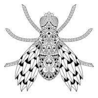 Flies line art vector