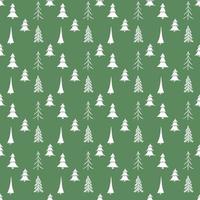 Seamless christmas tree pattern. christmas tree ornament. Doodle illustration with christmas tree vector