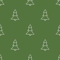 Seamless christmas tree pattern. christmas tree ornament. Doodle illustration with christmas tree vector