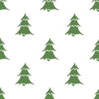 Seamless christmas tree pattern. christmas tree ornament. Doodle illustration with christmas tree vector