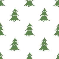 Seamless christmas tree pattern. christmas tree ornament. Doodle illustration with christmas tree vector