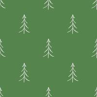 Seamless christmas tree pattern. christmas tree ornament. Doodle illustration with christmas tree vector