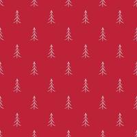 Seamless christmas tree pattern. christmas tree ornament. Doodle illustration with christmas tree vector