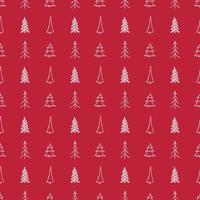 Seamless christmas tree pattern. christmas tree ornament. Doodle illustration with christmas tree vector