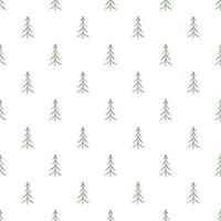 Seamless christmas tree pattern. christmas tree ornament. Doodle illustration with christmas tree vector