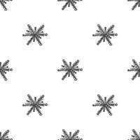 Seamless snowflakes pattern. Snowflakes background. Doodle illustration with snowflakes vector