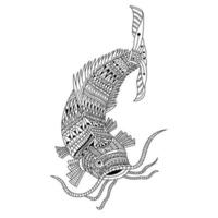 Clarias line art vector