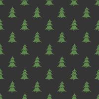 Seamless christmas tree pattern. christmas tree ornament. Doodle illustration with christmas tree vector