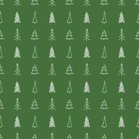 Seamless christmas tree pattern. christmas tree ornament. Doodle illustration with christmas tree vector