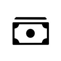 icono de dinero, dólar, montón de dinero, fondo blanco, ilustración vectorial vector