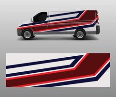 cargo van wrap vector, Graphic abstract stripe designs for wrap branding vehicle vector