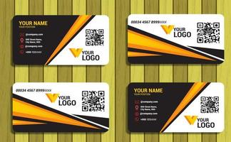 Business card template with abstract shapes . Vector Illustration