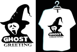 Halloween Ghost T shirt design vector