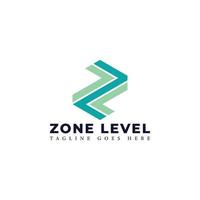 Abstract initial letter ZL or LZ logo in blue-green color isolated in white background applied for hiring tech logo also suitable for the brands or companies have initial name LZ or ZL. vector