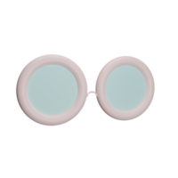 óculos escola 3d renderização png