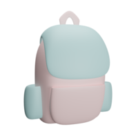 renderizado 3d de bolsa plana png