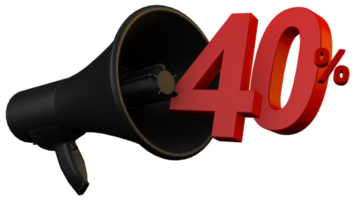 Black megaphone promotion 40 percent
