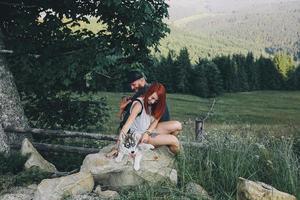 Photo of a couple in the mountains