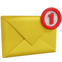 3D Rendering of Message Icon png