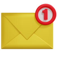 3D Rendering of Message Icon png