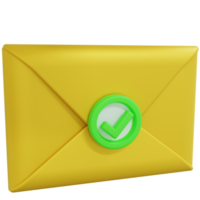 3D Rendering of Message Icon png