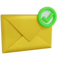 3D Rendering of Message Icon png