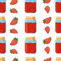 Vector pattern of strawberry jam