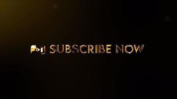 Golden Subscribe Now Animation video