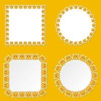 Leopard with frame for banner, poster, and greeting card vector