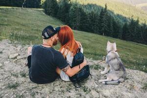 Photo of a couple in the mountains