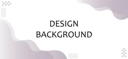 Design of a colorful banner template with gradient gray colors and fluid shapes. vector