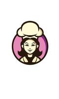 image of woman as a cook vector illustration design