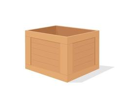 Opened empty wooden packaging Pallet vector