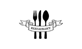 diseño de logotipo de cocina.ilustración vectorial,menú vintage para el restaurante vector