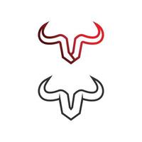 toro cabeza de búfalo vaca animal mascota diseño de logotipo vector para deporte cuerno búfalo animal mamíferos cabeza logo salvaje matador