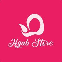 imagen hermosa del diseño del logotipo de muslimah hijab vector