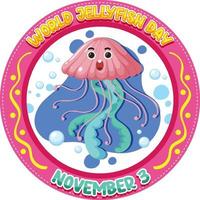 Cute Jellyfish Logo Concept vector