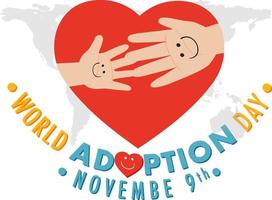 World Adoption Day Logo Design vector